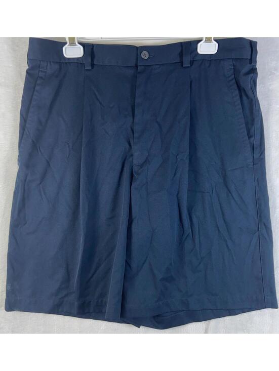 Nike Other - Nike Shorts Men 36 Navy Blue Pleated Twill Golf Performance Active Grandpa Dad